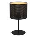 Candeeiro de mesa LOFT SHADE 1xE27/60W/230V diâmetro 18 cm preto/dourado