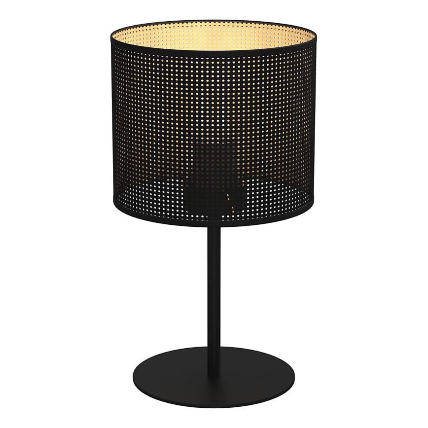 Candeeiro de mesa LOFT SHADE 1xE27/60W/230V diâmetro 18 cm preto/dourado