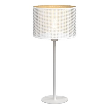 Candeeiro de mesa LOFT SHADE 1xE27/60W/230V diâmetro 25 cm branco/dourado