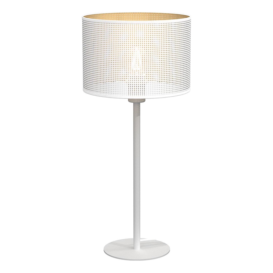 Candeeiro de mesa LOFT SHADE 1xE27/60W/230V diâmetro 25 cm branco/dourado