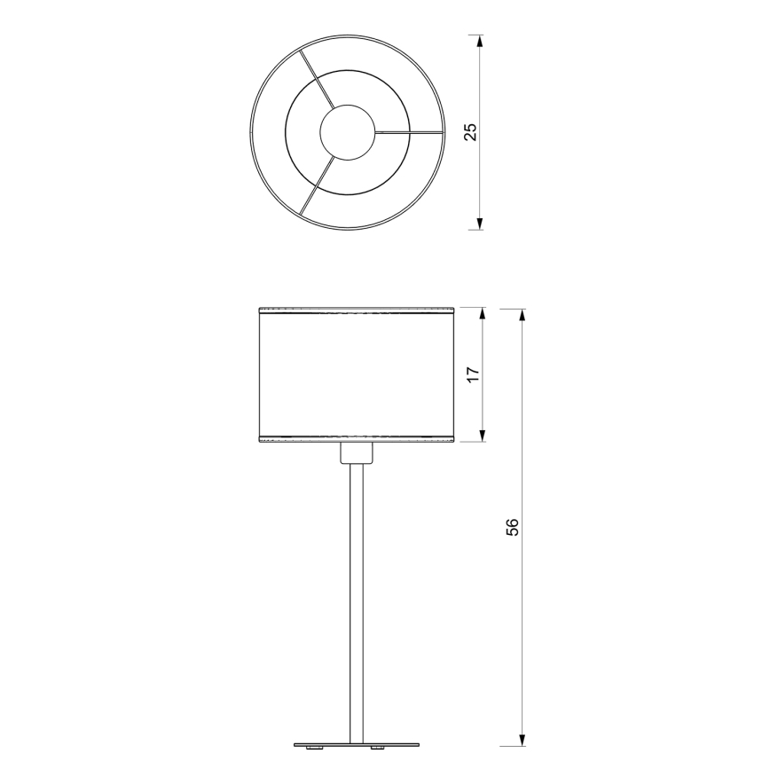 Candeeiro de mesa LOFT SHADE 1xE27/60W/230V diâmetro 25 cm branco/dourado