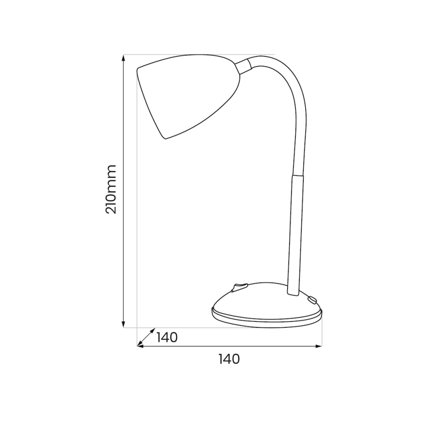 Candeeiro de mesa LOGIC 1xE27/60W/230V preto