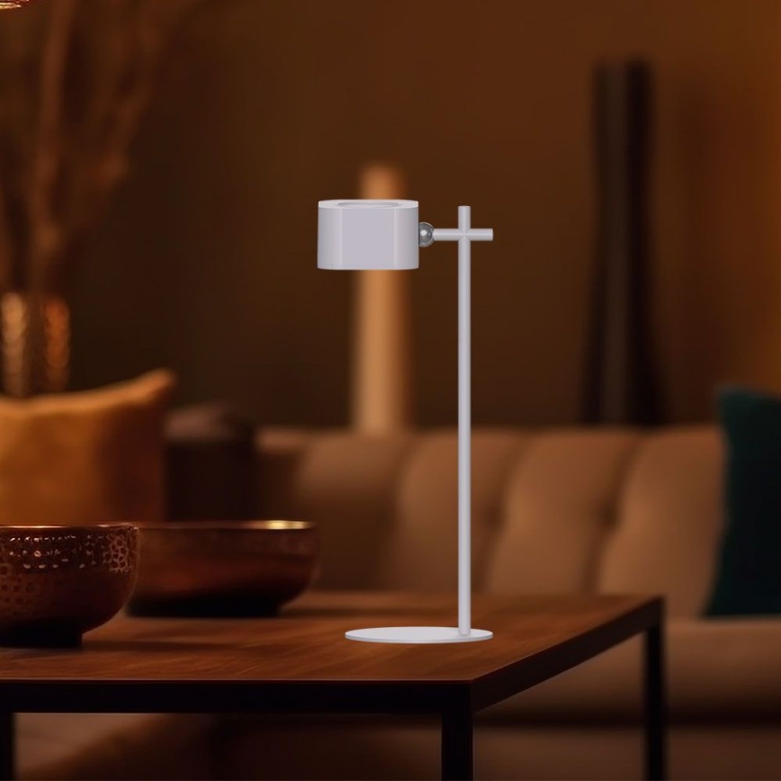 Candeeiro de mesa recarregável magnético regulável LED 4em1 LED/3W/5V 3000-6000K 1800 mAh branco