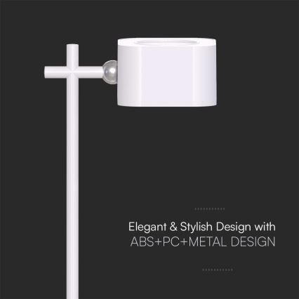 Candeeiro de mesa recarregável magnético regulável LED 4em1 LED/3W/5V 3000-6000K 1800 mAh branco