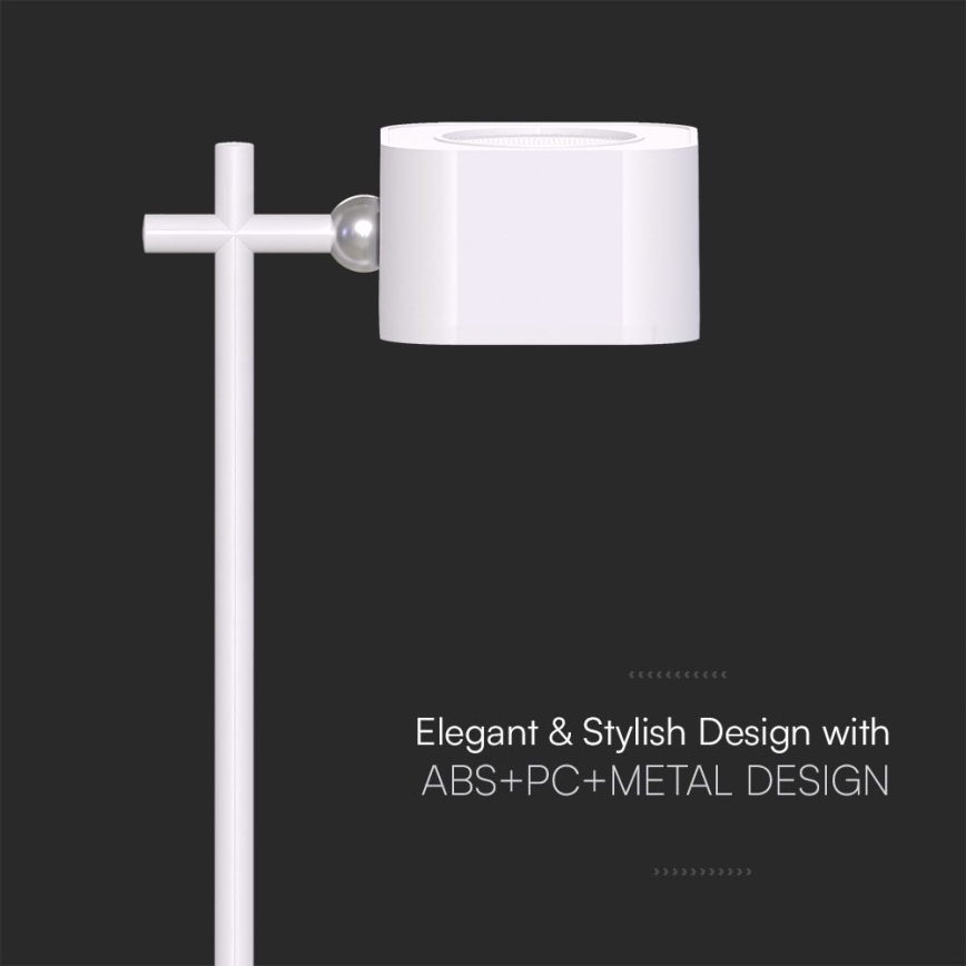 Candeeiro de mesa recarregável magnético regulável LED 4em1 LED/3W/5V 3000-6000K 1800 mAh branco