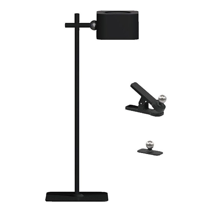 Candeeiro de mesa magnético regulável LED 4em1 LED/3W/5V 3000-6000K 1800 mAh preto
