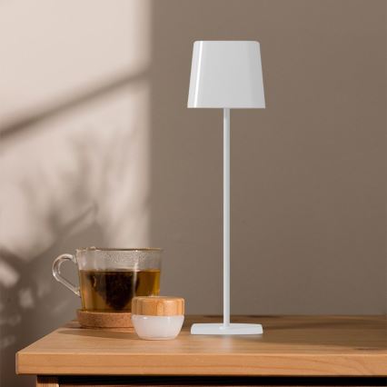Candeeiro de mesa solar recarregável e regulável por toque LED LED/5W/5V 3000-6000K 3600 mAh IP65 branco