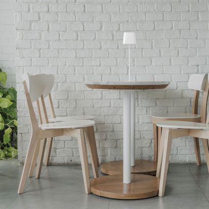 Candeeiro de mesa solar recarregável e regulável por toque LED LED/5W/5V 3000-6000K 3600 mAh IP65 branco