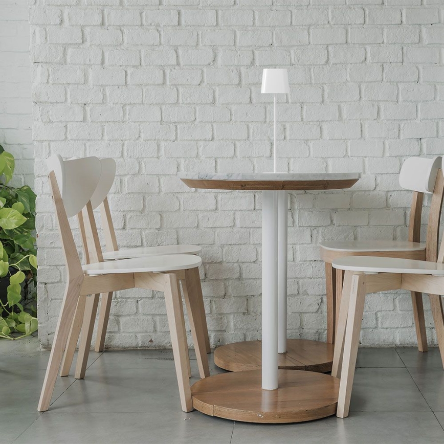 Candeeiro de mesa solar recarregável e regulável por toque LED LED/5W/5V 3000-6000K 3600 mAh IP65 branco