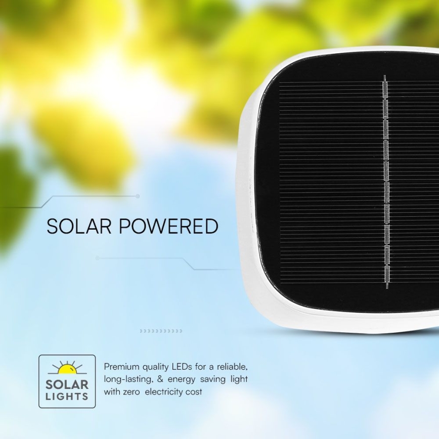 Candeeiro de mesa solar recarregável e regulável por toque LED LED/5W/5V 3000-6000K 3600 mAh IP65 branco