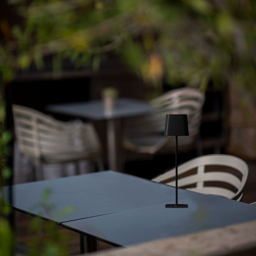 Candeeiro de mesa solar recarregável e regulável por toque LED LED/5W/5V 3000-6000K 3600 mAh IP65 preto