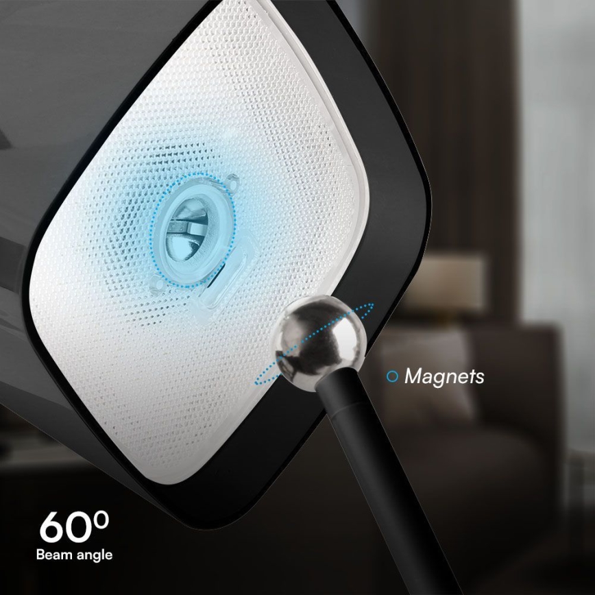 Candeeiro de mesa solar recarregável e regulável por toque LED LED/5W/5V 3000-6000K 3600 mAh IP65 preto