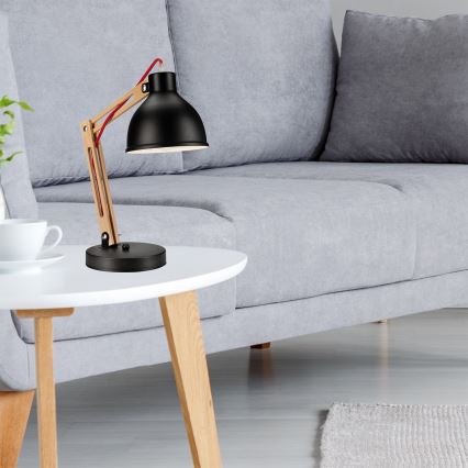 Candeeiro de mesa MARCELLO 1xE27/60W/230V faia - FSC certificado