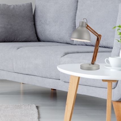 Candeeiro de mesa MARCELLO 1xE27/60W/230V faia - FSC certificado