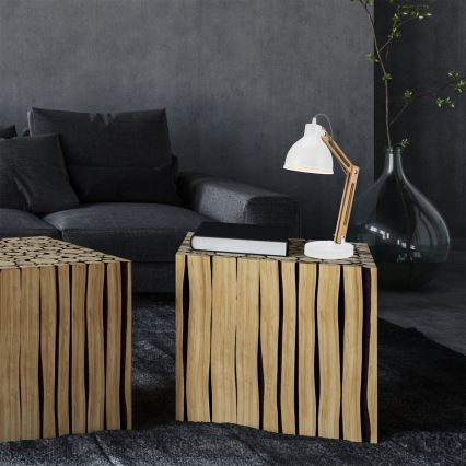 Candeeiro de mesa MARCELLO 1xE27/60W/230V faia - FSC certificado