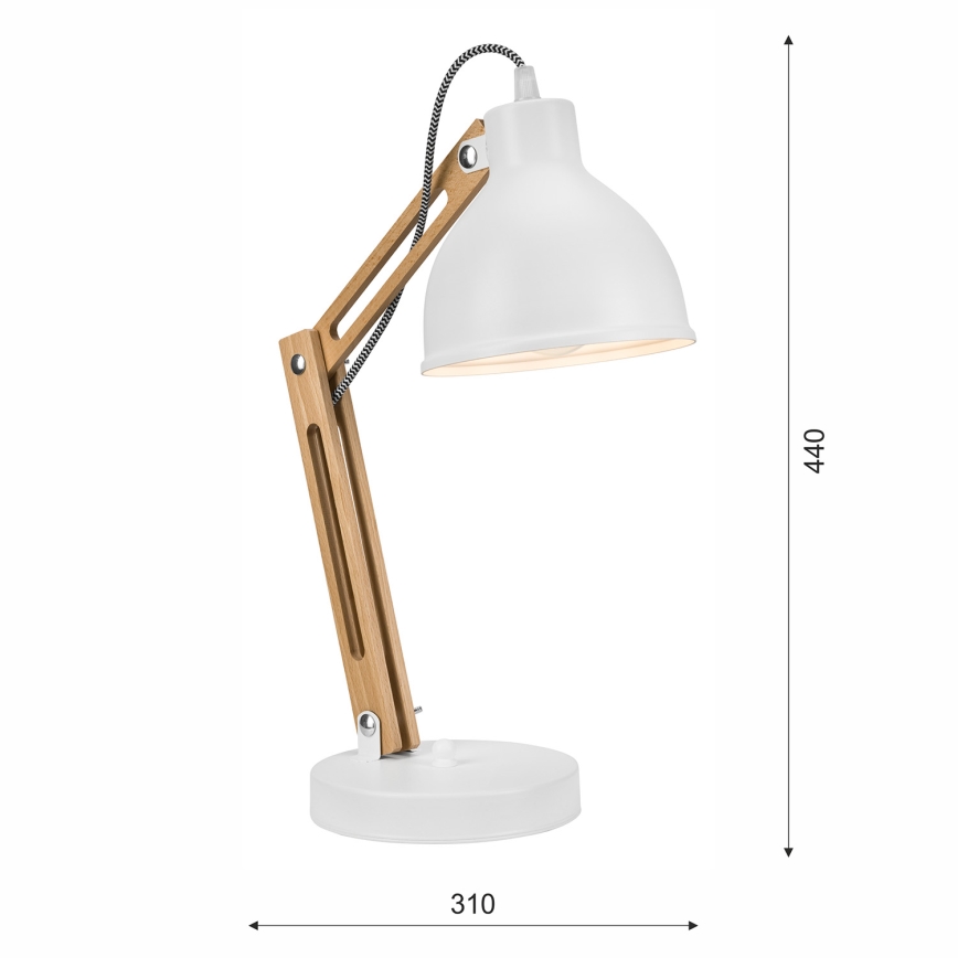 Candeeiro de mesa MARCELLO 1xE27/60W/230V faia - FSC certificado