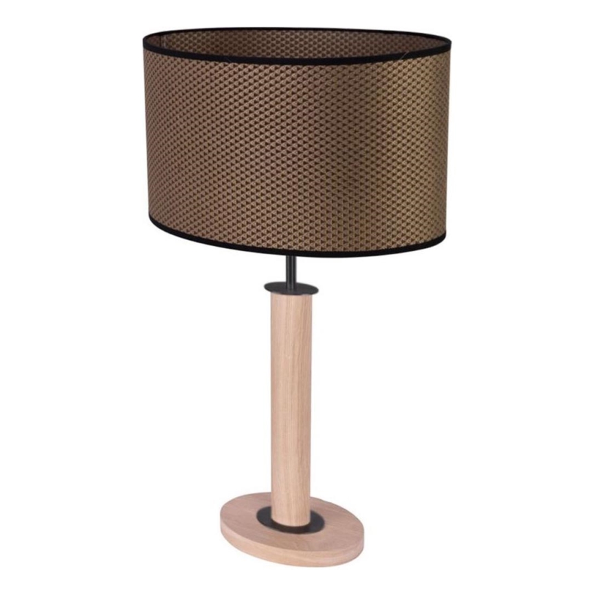 Candeeiro de mesa MERCEDES 1xE27/40W/230V 60 cm castanho/carvalho