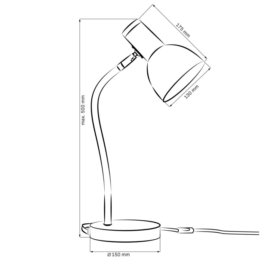 Candeeiro de mesa MIMI 1xE27/10W/230V azul