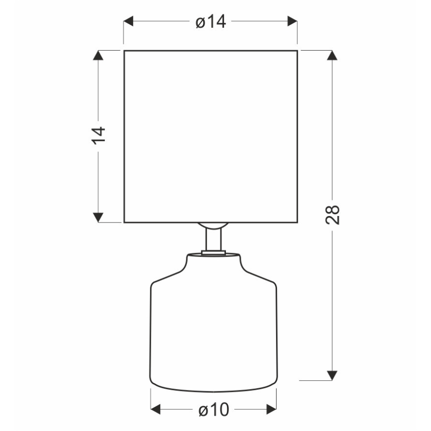 Candeeiro de mesa MINOS 1xE14/40W/230V castanho/branco