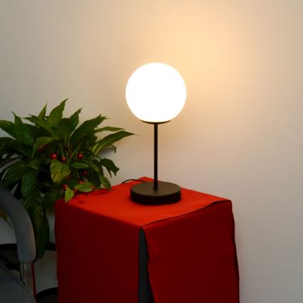 Candeeiro de mesa MOON 1xE27/15W/230V preto