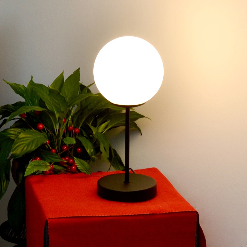 Candeeiro de mesa MOON 1xE27/15W/230V preto