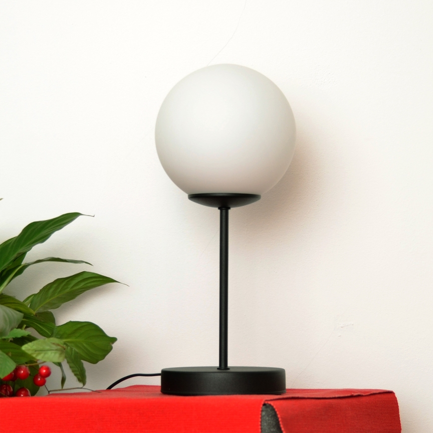 Candeeiro de mesa MOON 1xE27/15W/230V preto