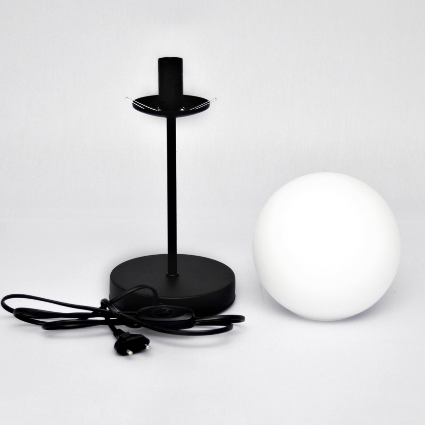 Candeeiro de mesa MOON 1xE27/15W/230V preto