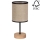 Candeeiro de mesa NEGRO 1xE27/25W/230V carvalho - certificado por FSC