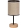 Candeeiro de mesa NEGRO 1xE27/25W/230V carvalho