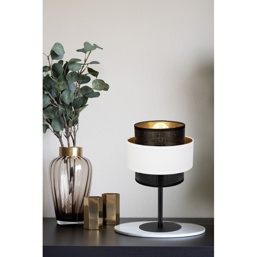 Candeeiro de mesa NESS 1xE27/60W/230V preto/branco