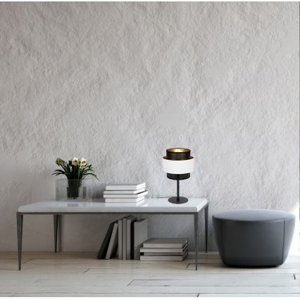 Candeeiro de mesa NESS 1xE27/60W/230V preto/branco