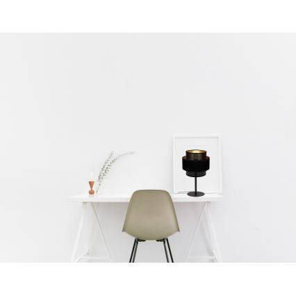 Candeeiro de mesa NESS 1xE27/60W/230V preto