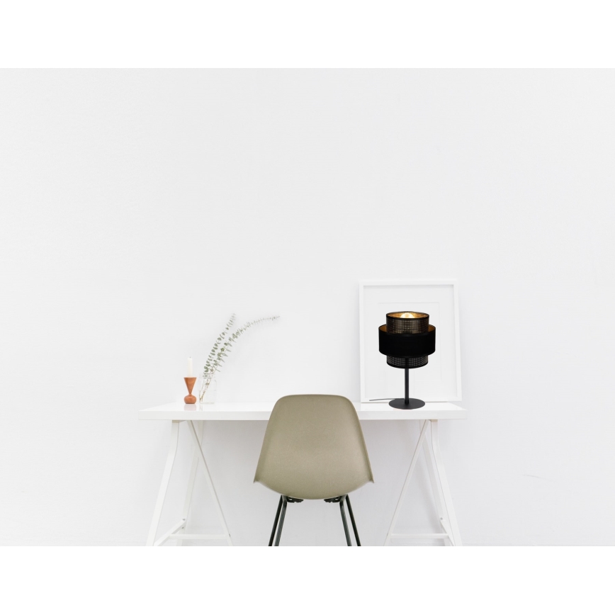 Candeeiro de mesa NESS 1xE27/60W/230V preto