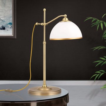 Candeeiro de mesa OLD LAMP 1xE27/40W/230V 65 cm branco/latão