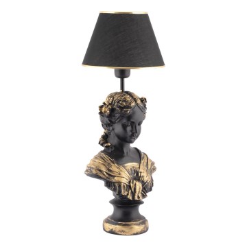 Candeeiro de mesa OPELYA 1xE27/40W/230V preto/dourado