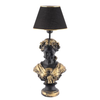 Candeeiro de mesa OPELYA 1xE27/40W/230V preto/dourado