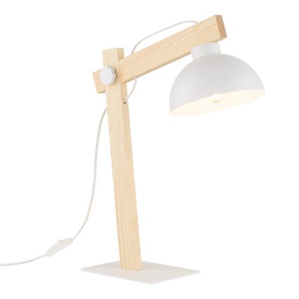 Candeeiro de mesa OSLO 1xE27/15W/230V pinho/branco