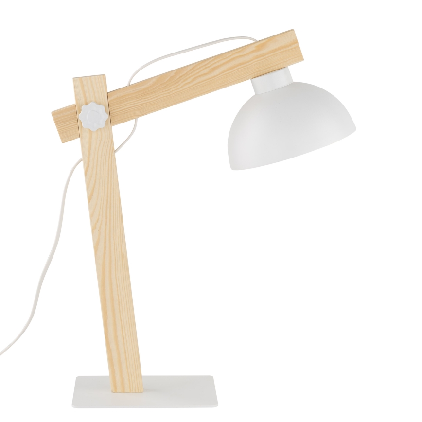 Candeeiro de mesa OSLO 1xE27/15W/230V pinho/branco