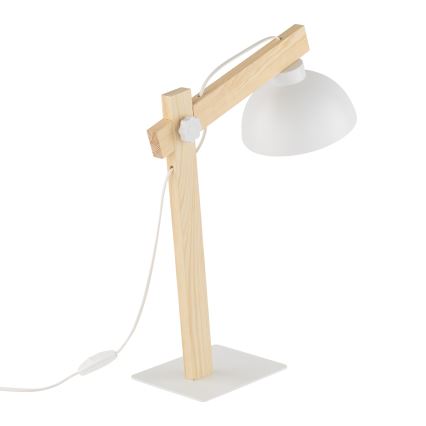 Candeeiro de mesa OSLO 1xE27/15W/230V pinho/branco