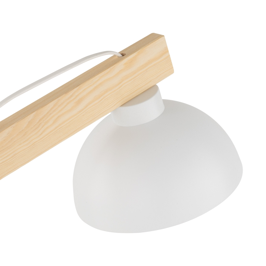 Candeeiro de mesa OSLO 1xE27/15W/230V pinho/branco