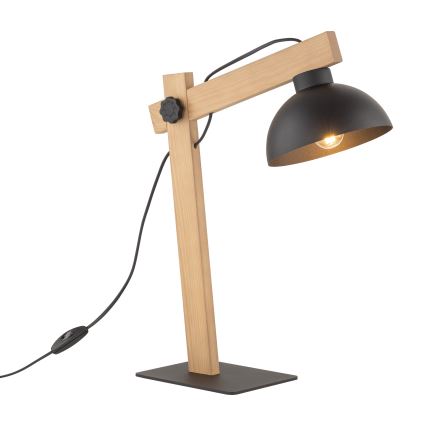 Candeeiro de mesa OSLO 1xE27/15W/230V pinho/preto