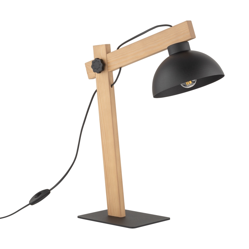 Candeeiro de mesa OSLO 1xE27/15W/230V pinho/preto