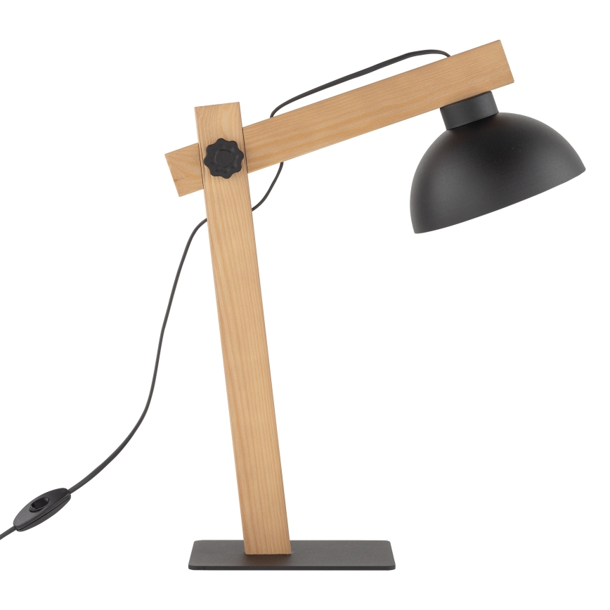 Candeeiro de mesa OSLO 1xE27/15W/230V pinho/preto
