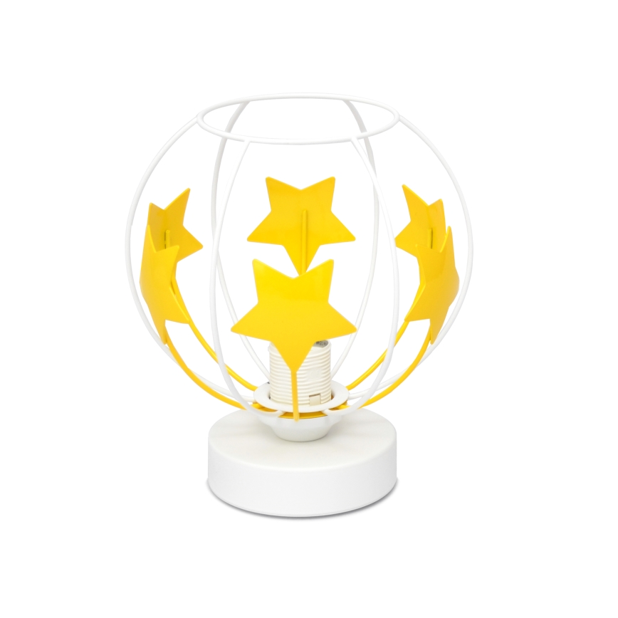 Candeeiro de mesa para crianças STARS 1xE27/15W/230V amarelo/branco