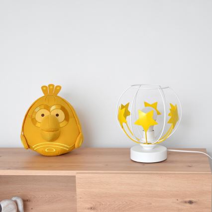 Candeeiro de mesa para crianças STARS 1xE27/15W/230V amarelo/branco