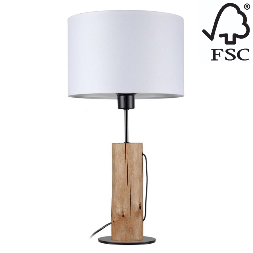 Candeeiro de mesa PINO 1xE27/40W/230V pinho - certificado por FSC