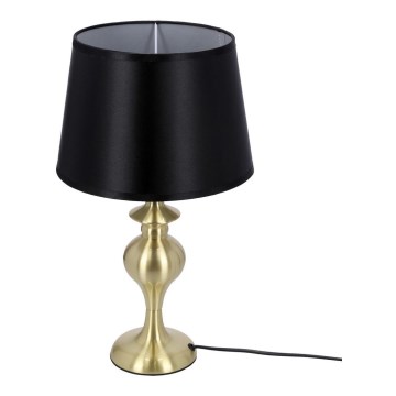 Candeeiro de mesa PRIMA GOLD 1xE27/60W/230V preto/dourada