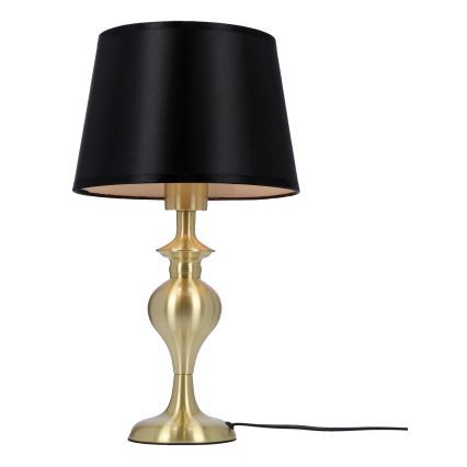 Candeeiro de mesa PRIMA GOLD 1xE27/60W/230V preto/dourada