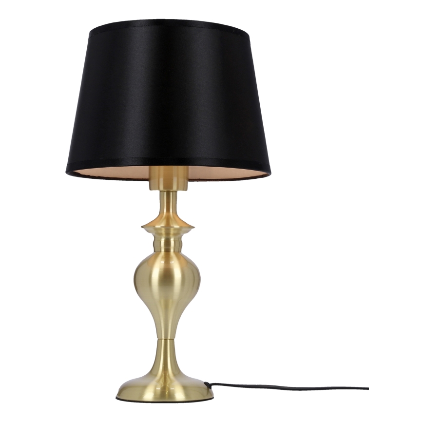 Candeeiro de mesa PRIMA GOLD 1xE27/60W/230V preto/dourada