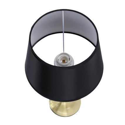Candeeiro de mesa PRIMA GOLD 1xE27/60W/230V preto/dourada